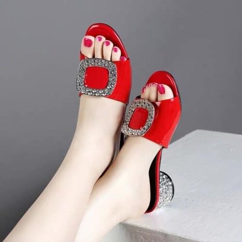 Womens Slippers Red And Black High-quality New Female Slide Fashion Lightweight Non-slip Ladies Shoes Summer Sandals