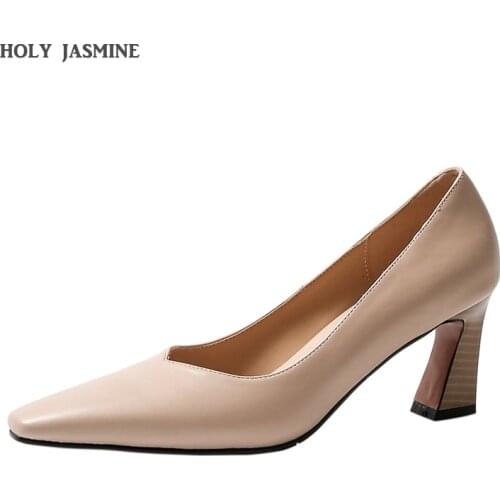 2021fashion spring Womens High Heels Sexy Bride Party mid Heel Pointed toe Shallow mouth elegant High Heel Shoes Women shoes