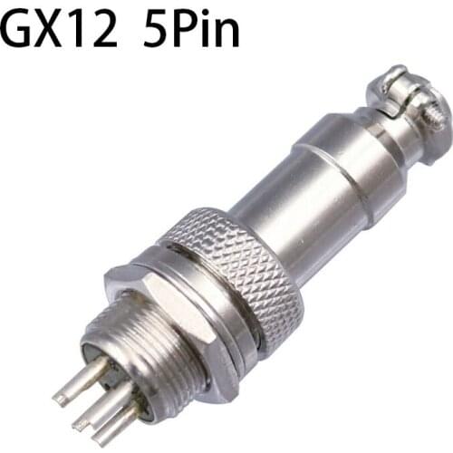 1pcs GX12 5 Pin Male & Female 12mm Wire Panel Connector Aviation Plug L91 GX12 Circular Connector Socket Plug Free Shipping