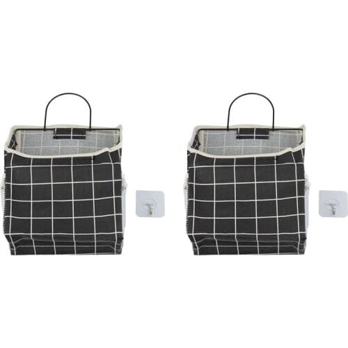2PCS Storage Bag Wall Hanging College Dormitory Wall Storage Bag Door Bathroom Storage Bag