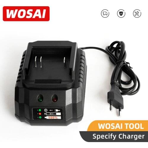 WOSAI 12V 16V 20V Pack Charger Adapter Cordless Drill/Jig Saw/Wrench/Screwdriver/Hammer/Angle Grinder Lithium Battery Charger