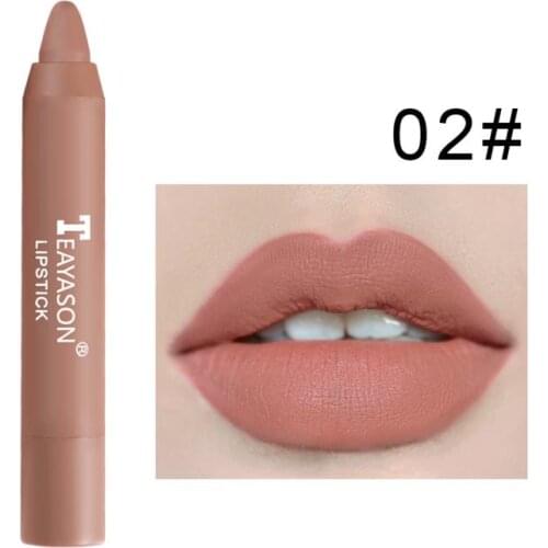 Velvet Matte Lipsticks Pencil 12 Colors Waterproof Long Lasting Sexy Red Lip Stick Non-Stick Cup Makeup Lip Tint Pen Cosmetic