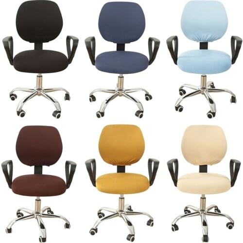 1set Computer Chair Cover Elastic Spandex Chair Cover Universal Armchair Cover Dustproof Seat Chair Protector Office Decor