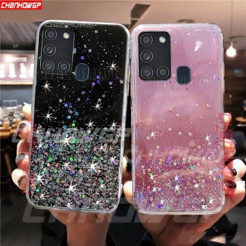 Gradient Glitter Soft Case for Samsung Galaxy A21S A51 A71 A01 A11 A31 A41 A81 A91 M11 M31 M80S A21 S A217 A515 A715 TPU Cover