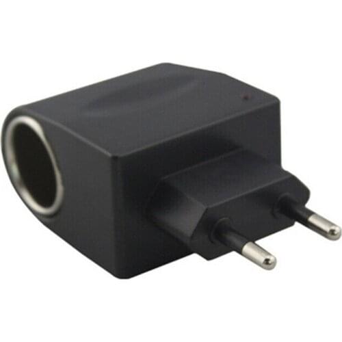 Black Car Charger Adapter Lighter Socket Plastic 12VDC 240V Mains Plug To 12V High Quality