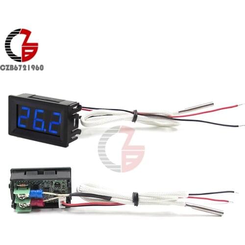 DC 12V B310 K Type M6 LED Digital Thermometer Indoor Car Aquarium Freezer Water Temperature Tester Sensor Meter Thermocouple
