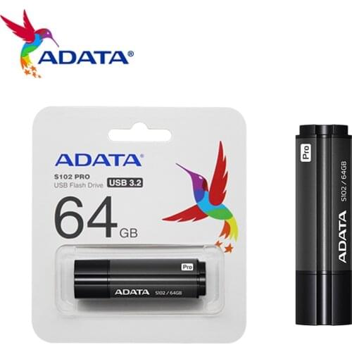 Original ADATA 64GB USB 3.2 Metal 32GB Flash Drive USB Flash Drive 16GB Blue Pen Drive Grey Pendrive U Disk S102 PRO For PC