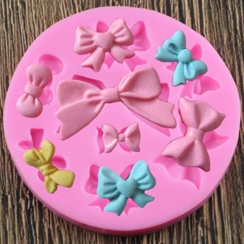 Bowknot Shape Fondant Cake Silicone Mold For Polymer Clay Molds Kitchen Baking Chocolate Pastry Candy Clay Making Decoration