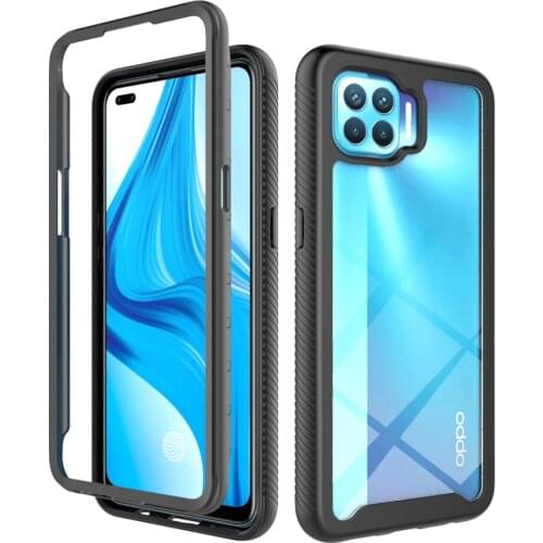 Hybrid Full Body Rugged Cover For OPPO Reno 4 Lite Case Reno4 F TPU Bumper Crystal Clear Protective Cover For OPPO A93 Funda
