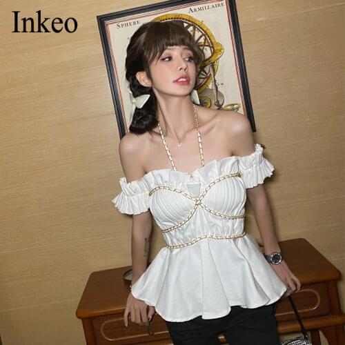 Женские топы с открытыми плечами Inkeo China At AliExpress