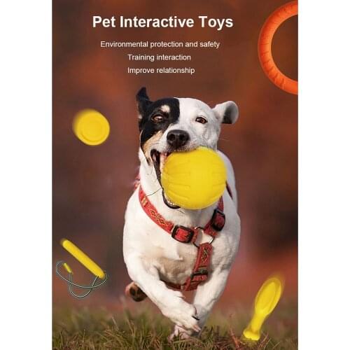 Interactive Dog Toys Rope Ball Toy For Play Chewing Dog Training Toys Portable EVA Ball Pet Supplies For Small Large Dog