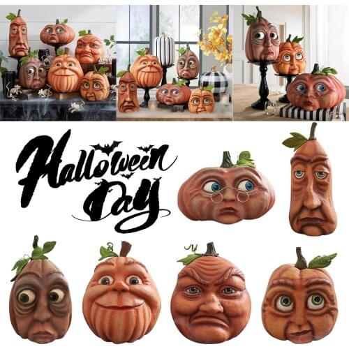 Artificial Pumpkin Fall Fake Pumpkin With Rich Expression For Halloween Thanksgiving Decoration Halloween Decoration Navidad L*5