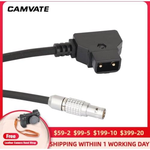 CAMVATE Aluminum Straight 2 Pin Female To 2-Port D-tap Male Power Cable For RED Komodo 6K Cinema Camera (3.15 Inches Long) New