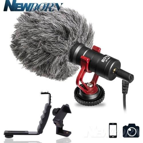 BOYA BY-MM1 Compact On-Camera Video Microphone Youtube Vlogging Recording Mic for iPhone Nikon Canon DSLR Smooth Q Feiyu Gimbal