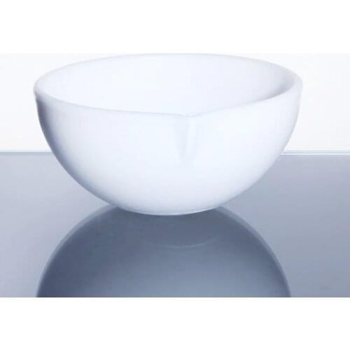 Lab PTFE Evaporator Round Bottom Plastic Polytef Evaporating Dish 50 100 150mL Boat Laboratory Equipment