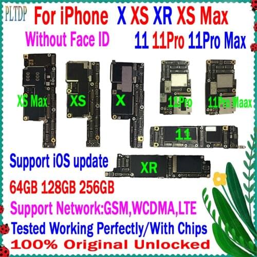 100% Original For iphone 5 5s 7 8 Plus x xr xs max 11 pro max Motherboard Factory Unlock Logic board With full chips good Tested