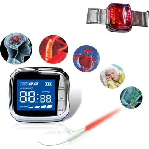 Laser Watch Diabetic Wrist Watch New Laser Acupuncture Therapy Rhinitis High Blood Pressure Varicose Veins Sinusitis