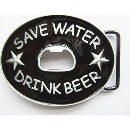 New Save Water Drink Beer Bottle Opener Belt Buckle
