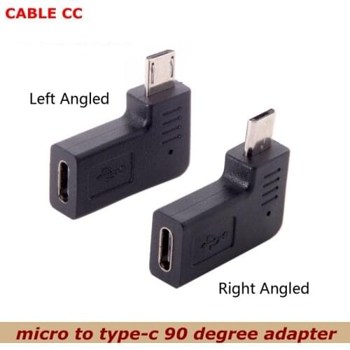 USB-C Type-C female to micro USB 2.0 5Pin male data adapter 90 degree angle type coupler connector best quality
