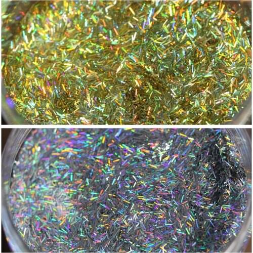 Iridescent Gold Silver Holographic Sprinkle Glitters Bar Nail Art Decoration Makeup Handwork Tumblers Craft DIY Accessoires