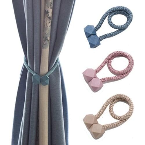 Magic Cube Beads Curtain Tieback Home Decor Multicolors Magnetic Buckle Clip Tieback Holder Hooks Ball Curtain Decor Accessories