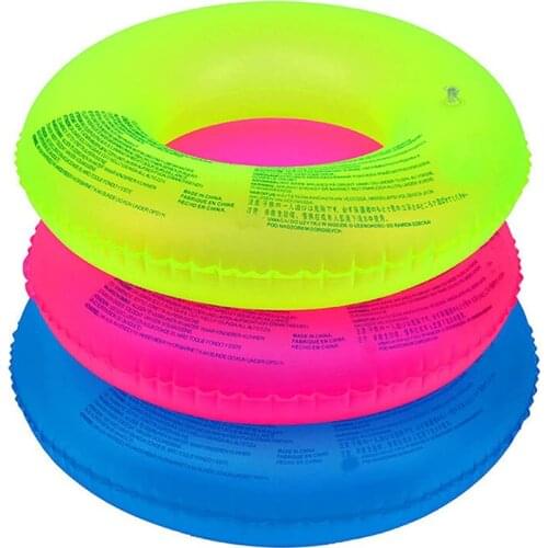Portable Inflatable Swimming Float Swim Ring Fluorescent Birthday Swimming Pool Party Float Beach Lake Outdoor Water Sports Toys