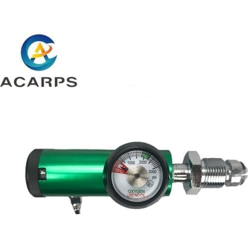 Bull Nose Oxygen Flow Regulator With Pressure Gauge For Oxygen Cylinder And Ozone Generator 0-25L/Min