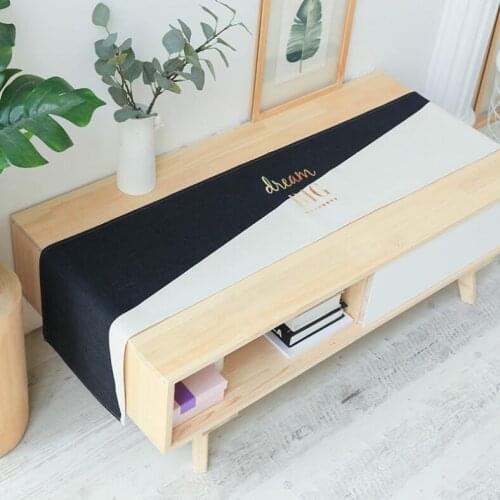 Nordic INS Black & White Table Runner for Home Decor 30*220cm Modern Geometric Table Topper Hotel Bed Runner Party Supplier X