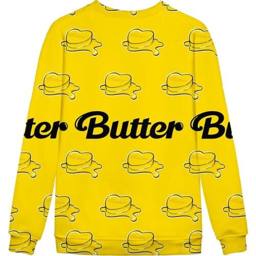 Hot Sale album Butter Sweatshirt Women 3D print men Sweatshirts Kpop Clothes hoodies pullover spring Long Sleeve T-Shirt