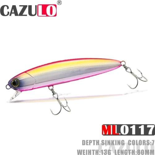 Sinking Minnow Fishing Accessories Lure Isca Artificial Weights 13g 8cm Bait Wobblers Pesca Trolling For Pike Fish Tackle Leurre