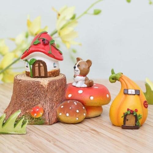 Garden Decoration Outdoor Accessories Jardin Cute Little House Ornaments Childrens Room Cartoon Desktop Micro Landscape Props