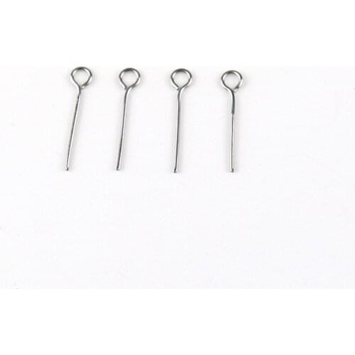 100pcs/lot Stainless Steel 0.6mm Thickness Hypoallergenic Loop Eye Pin Needle 15-40mm Length for DIY Earring Jewelry Accessories