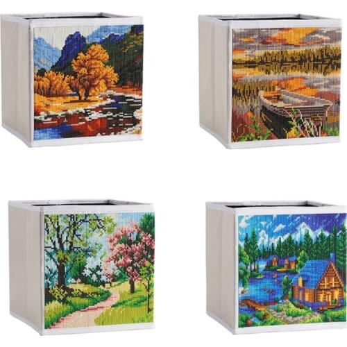 Diamond Painting Storage Box DIY Cross Stitch Embroidery Case Diamond Art Storage Bags Foldable Kit Organizer Storage Boxes New