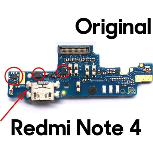 Original for Redmi note 4 Global USB Charging Dock Port Connector Board With Microphone Mic
