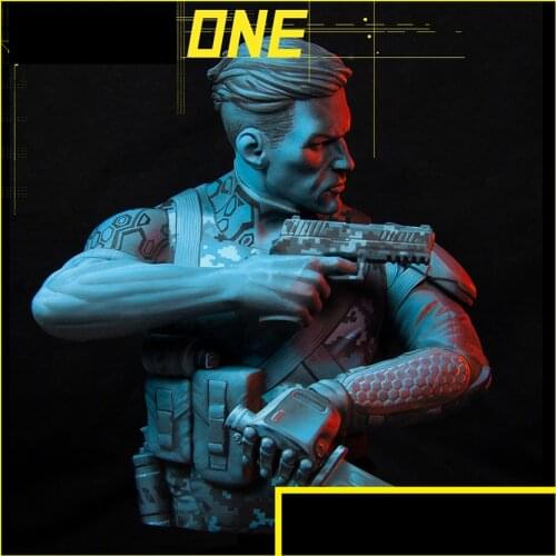 1/10 MODERN MAN OFFICER BUST Resin figure Model kits Miniature gk Unassembly Unpainted