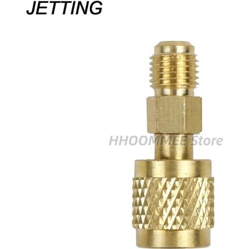 1Pc 1.6 X 4.1cm Brass Adapter R410 For Mini Split System Air Conditioner 1/4" Male To 5/16" Female Charging Hose To Pump NEW