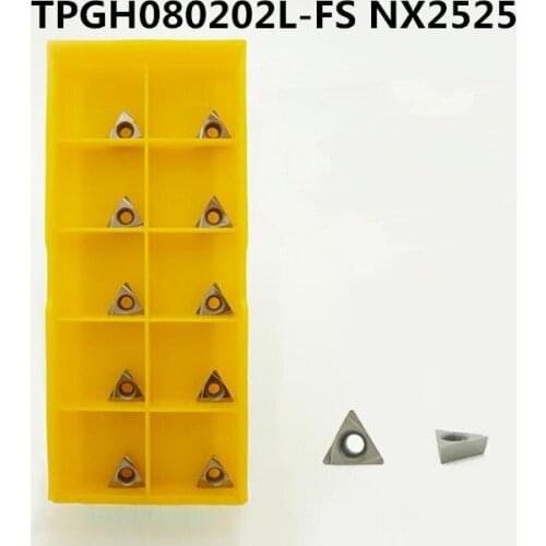 10pcs TPGH080202L-FS NX2525/TPGH080204L-FS NX2525 ceramic inserts, ceramic Turning inserts.metal ceramics blade For STUPR