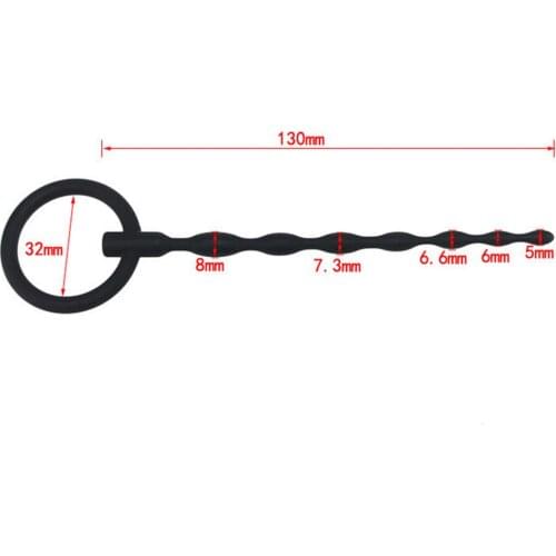 130cm Silicone Male Penis Plug Tube Urethral Stretcher Irritation Rod Urethral Sound Catheter Dilator Massage