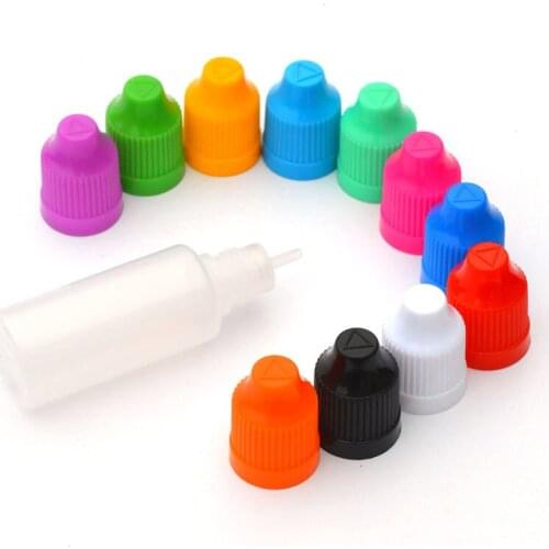 200pcs Soft PE Plastic Needle Bottle 15ml Liquid Bottles with Childproof Cap for E Liquid Empty Dropper Bottle