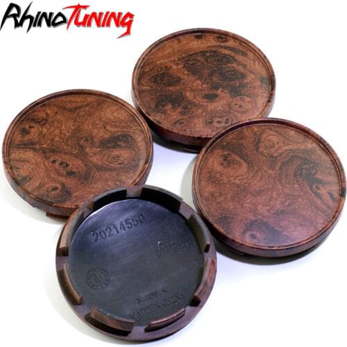 4pcs 61mm 56mm Car Wheel Center Hubcaps Woodgrain Cover Caps On Wheels Fit For Subaru Weds MSW A3 A4 TT 86 Natural Log Elements
