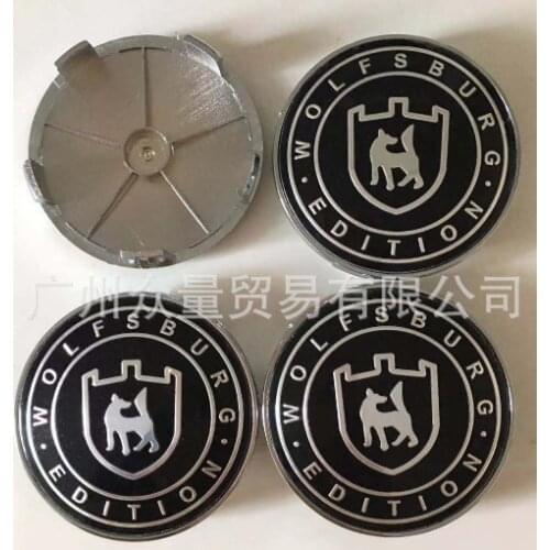 4x 68mm WOLFSBURG EDITION Car Wheel Center Hub Caps Badge Emblem Decal Stickers