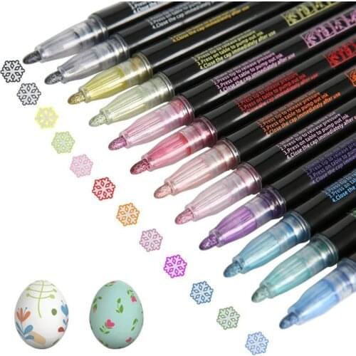 8/12pcs Marker Pen for Highlight Writing Taking Notes Drawing DIY Art Projects Kids Adult EIG88