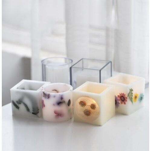 DIY Acrylic Candle Mold for Candle Making Aromatherapy Candle Internal Combustion Cup Candle Holder Candle Mould Home Decoration