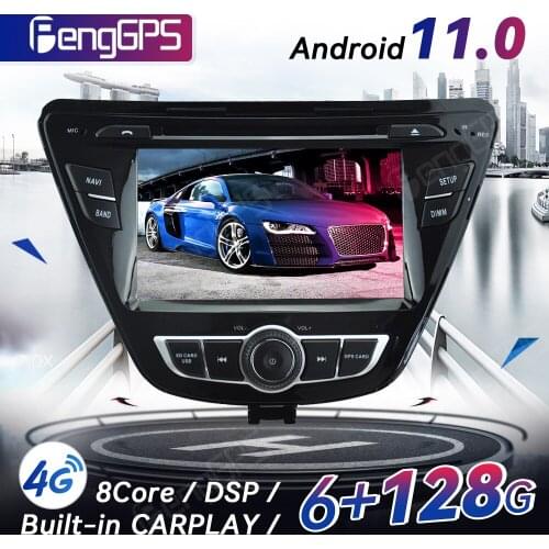 Android 11.0 CD DVD Player For Hyundai Elantra 2014 Multimedia Headunit Auto Stereo GPS Navigation Radio Carplay DSP PX6 6Core