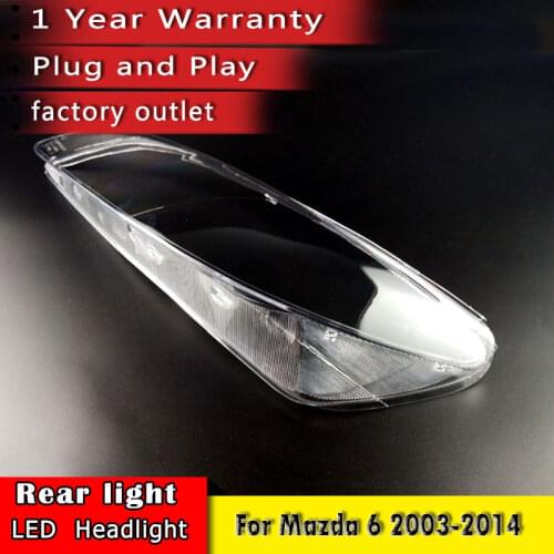Car Autoleader 1 Pair For Mazda 6 2003-2014 Car Headlight Headlamp Plastic Clear Shell Lamp Cover Replacement Lens Cover