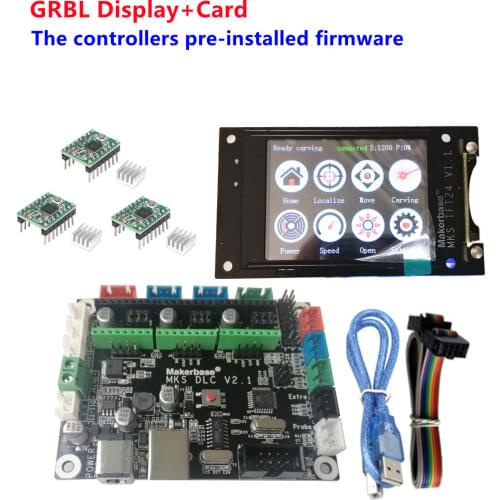 CNC OFFLINE controller MKS DLC V2 + TFT24 touch screen CNC control board for diy desktop mini portable laser engraving machine