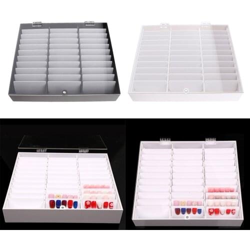 Nail Gel Color Nail UV Gel Display Box Empty Nail Display Case DIY Tool Nail Tips Color Display Holder False Nail Display