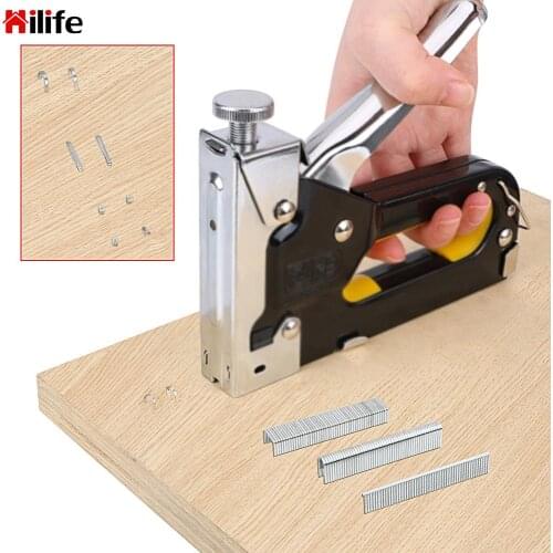 Woodworking Nail Manual nailing U/ Door /T Shaped Furniture Staple Gun Home Renovation Staples