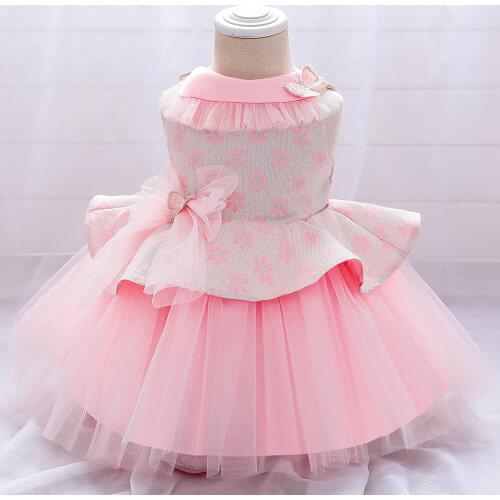 Summer Butterfly Dress for Baby Girl Christening Gown First 1st Birthday Party Girl Baby Clothing Toddler Clothes Infant Vestido