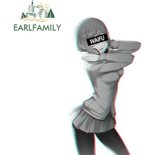 EARLFAMILY 13cm x 7.3cm for Miku Nakanon Waifu Anime Car Stickers Graffiti Decal Motorcycle Waterproof Windows Occlusion Scratch